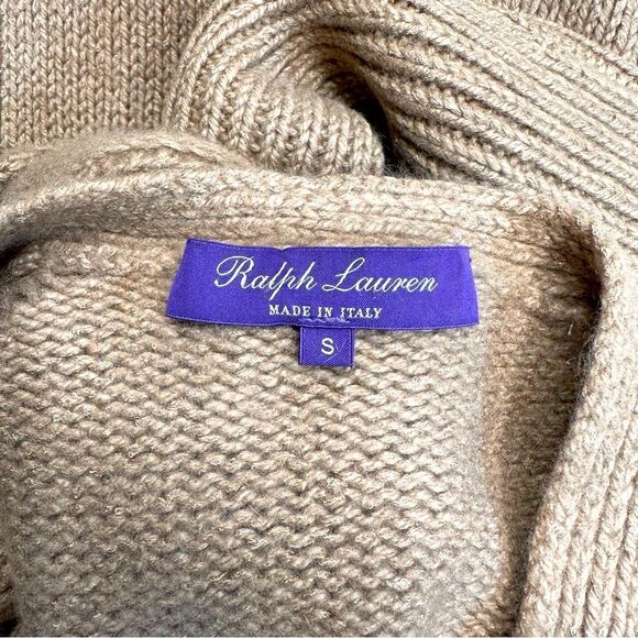 Ralph Lauren Collection* Pre-Fall 15 Camel Cashmere Mohair Knit Cardigan Sweater - Picture 3 of 15